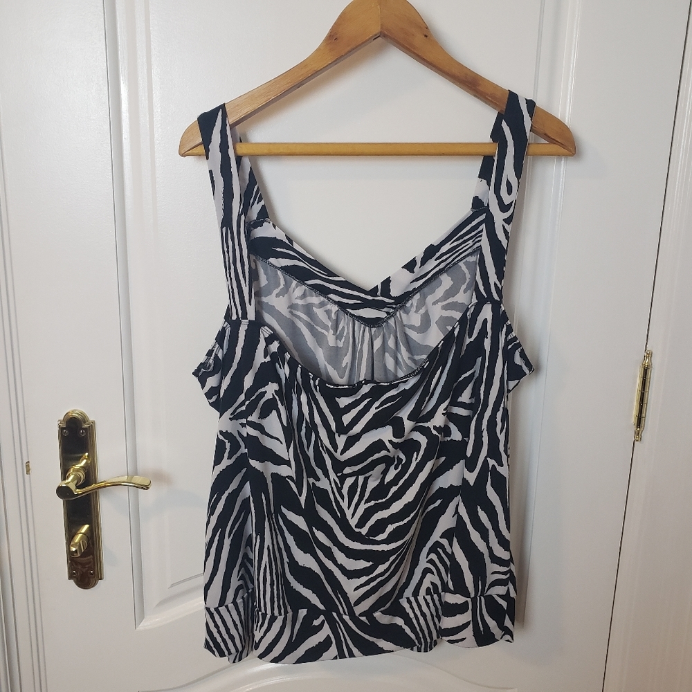 Susan Lawrence Woman Zebra Print Tank Top Shirt - Picture 5 of 5